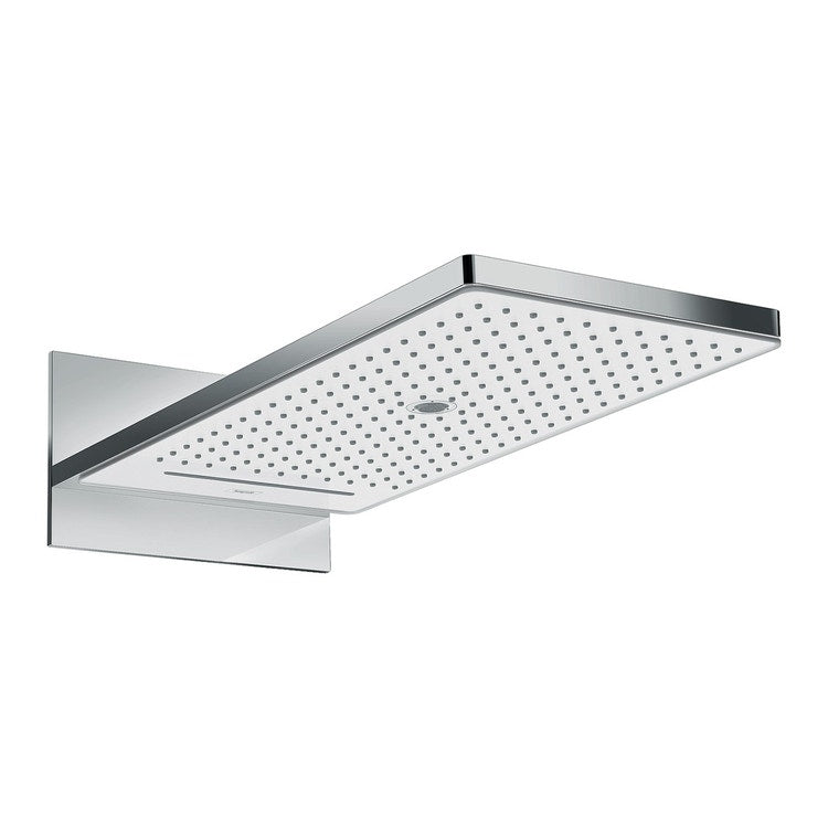 Hansgrohe Duschkopf 580, 3 Strahlen, EcoSmart 9 l/min, Chrom- und Weiß-Finish RAINMAKER SELECT 24011400