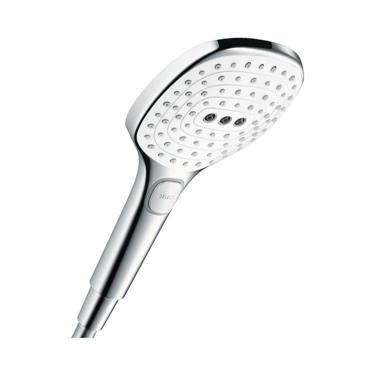 Hansgrohe Duschkopf 120, 3 Strahlarten, Chrom- und Weißfinish RAINDANCE SELECT E 26520400