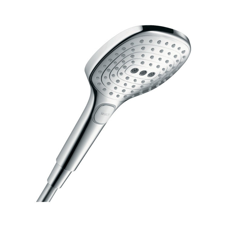 Hansgrohe Duschkopf 120, 3 Strahlarten, EcoSmart 9 l/min, Chromoberfläche RAINDANCE SELECT E 26521000