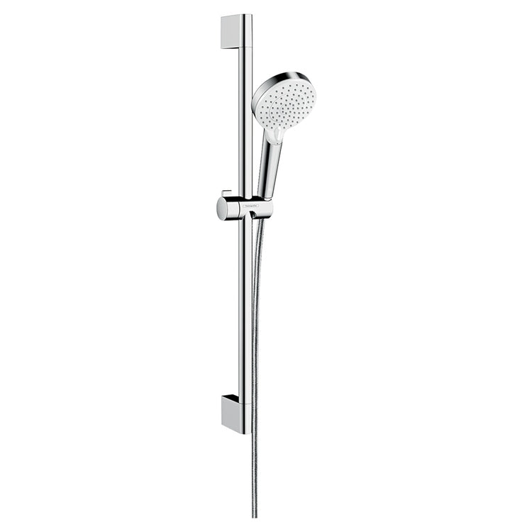 Hansgrohe Duschset Vario, mit Duschstange 65 cm, Chrom- und Weißfinish CROMETTA 26532400
