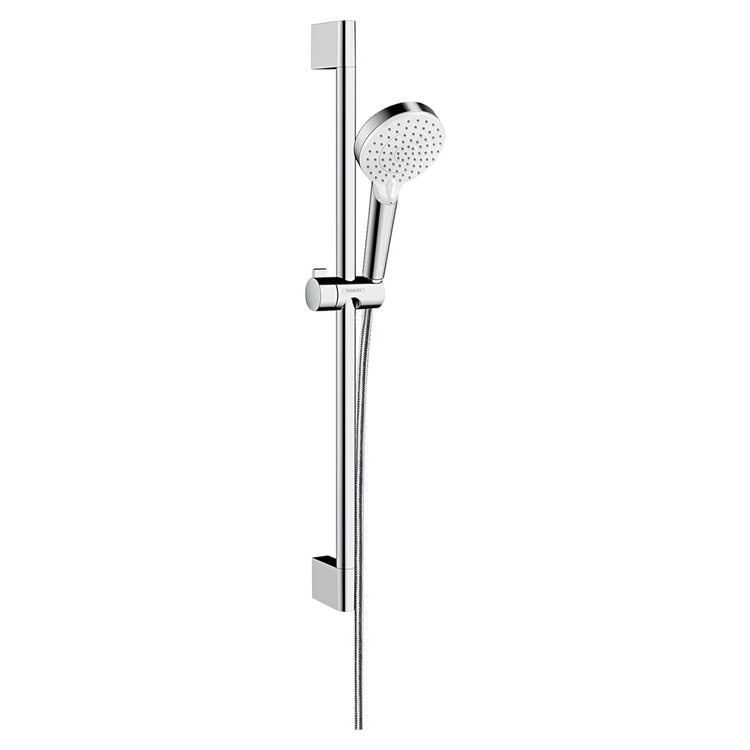 Hansgrohe Duschset Vario EcoSmart 9 l/min, mit Duschstange 65 cm, Chrom- und Weiß-Finish CROMETTA 26534400