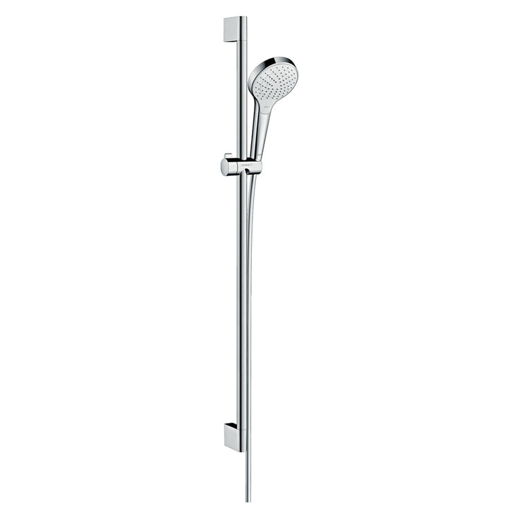 Hansgrohe Duschset Vario mit Duschstange 90 cm, Chrom- und Weißfinish CROMA SELECT S 26572400