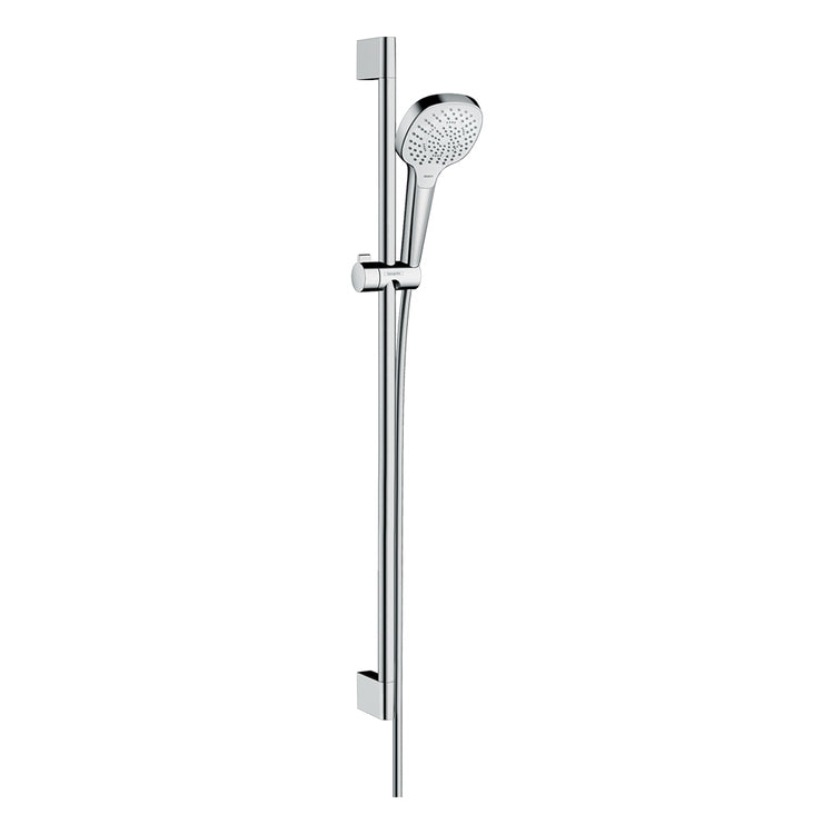 Hansgrohe Duschset Multi, EcoSmart 9 l/min, mit Duschenstange 90 cm, Chrom- und Weißfinish CROMA SELECT E 26591400