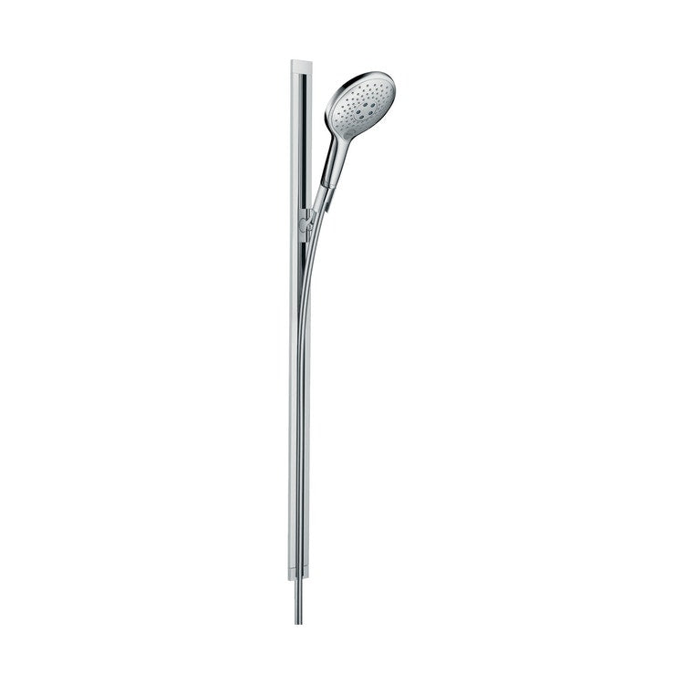 Hansgrohe Duschset 150, 3 Strahlen, mit Duschstange 90 cm, Chrom- und Weißfinish RAINDANCE SELECT S 26626400