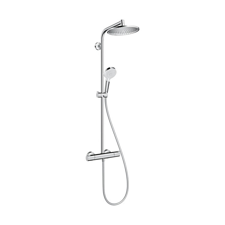 Hansgrohe Duschsystem 240 1 Strahl mit Thermostat, Chromoberfläche CROMETTA S 27267000