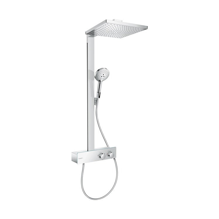 Hansgrohe Duschpipe 300, 1 Strahl, EcoSmart 9 l/min, mit ShowerTablet 350, Chromoberfläche RAINDANCE E 27362000