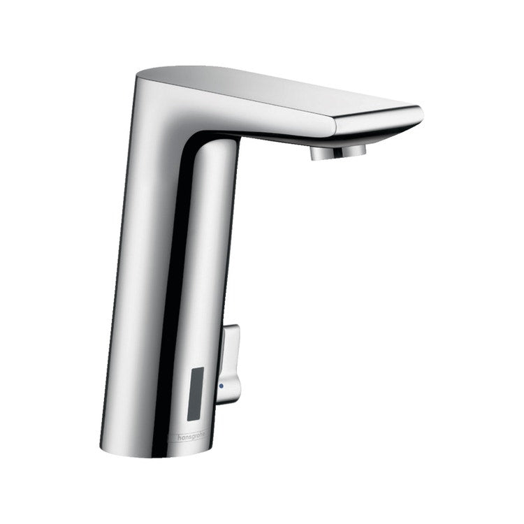 Hansgrohe Elektronischer Waschtischmischer, mit Temperaturregelung und 230-V-Transformator, Chromoberfläche METRIS S 31102000