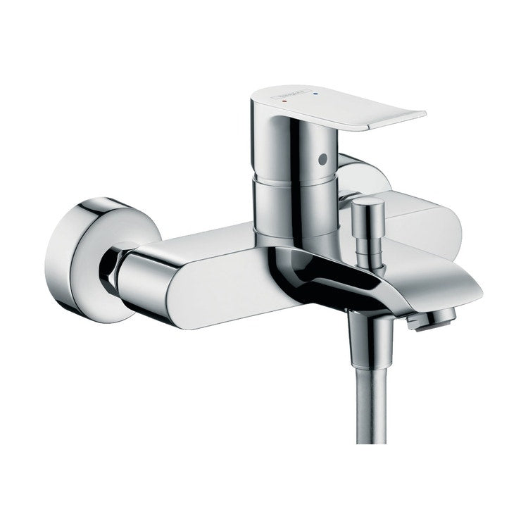 Hansgrohe Einhebelmischer für Badewanne, außen, Chromoberfläche METRIS 31480000