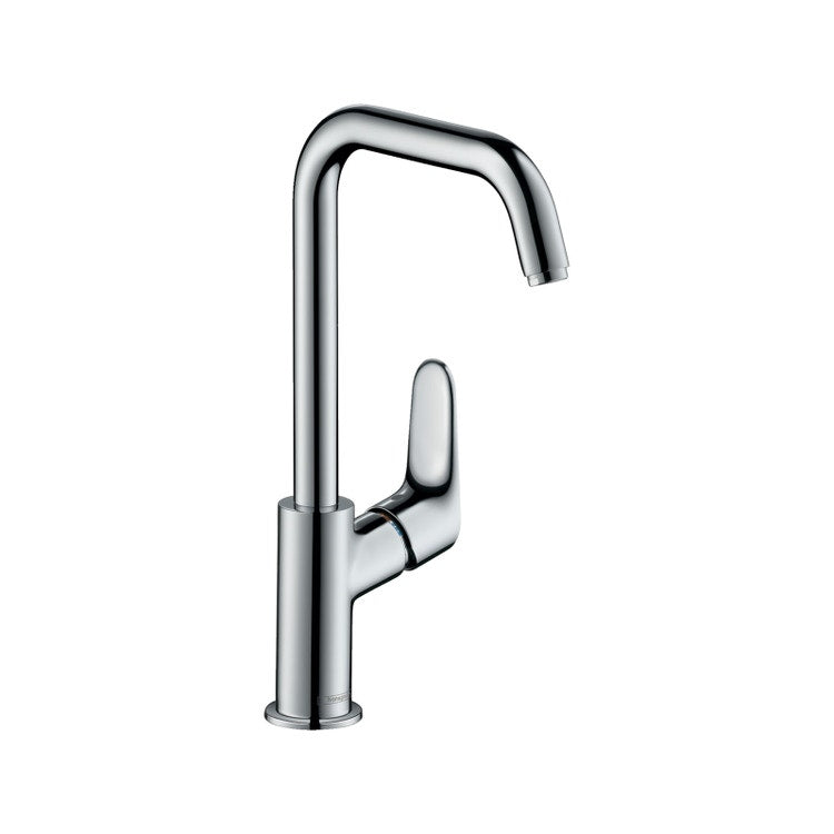 Hansgrohe Einhebel-Waschtischmischer 240, mit schwenkbarem Auslauf, Ablaufgarnitur und Pop-up, Chromoberfläche FOCUS 31609000