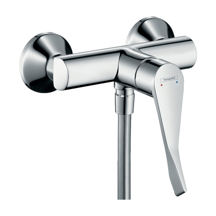 Hansgrohe Einhebel-Duschmischer für außen, mit extra langem Griff, Chromoberfläche FOCUS 31916000