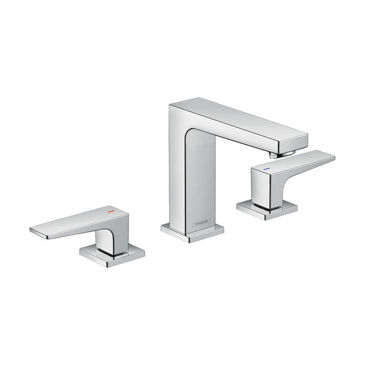 Hansgrohe 3-Loch-Waschtischarmatur 110, mit Hebelgriff und Push-Open-Ablaufgarnitur, Chromoberfläche METROPOL 32514000