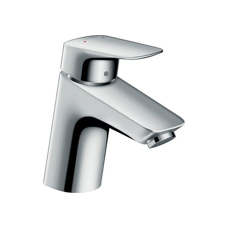 Hansgrohe Einhand-Waschtischarmatur H. 14 cm 70, mit Überlauf und Ablauf, Chrom-Finish LOGIS 71070000