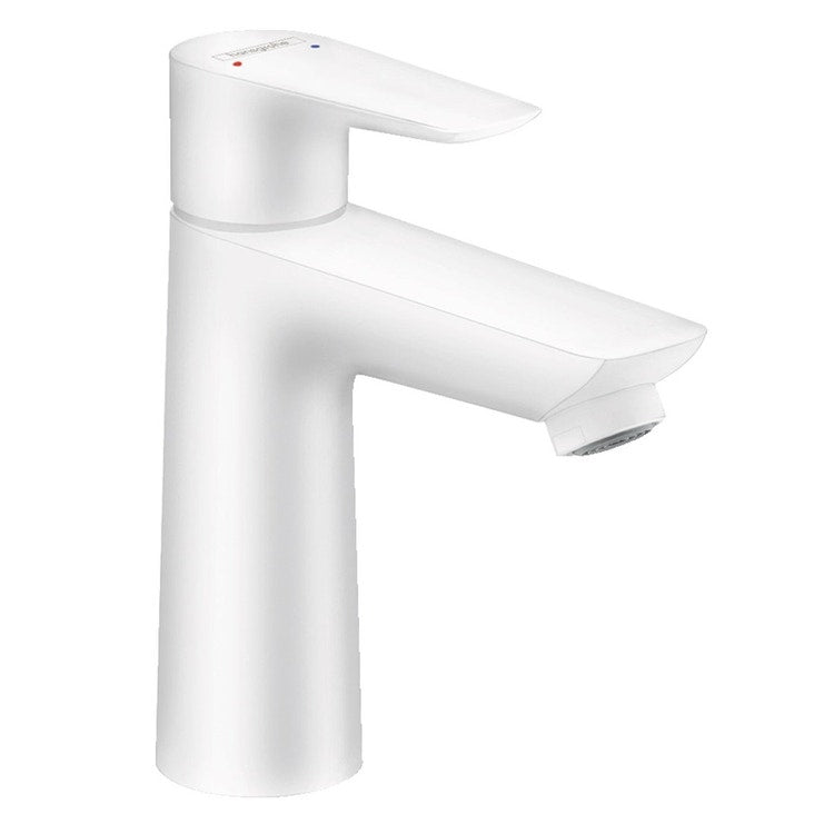 Hansgrohe Einhand-Waschtischarmatur 110, mit Ablauf, Weiß, matte Oberfläche TALIS E 71710700