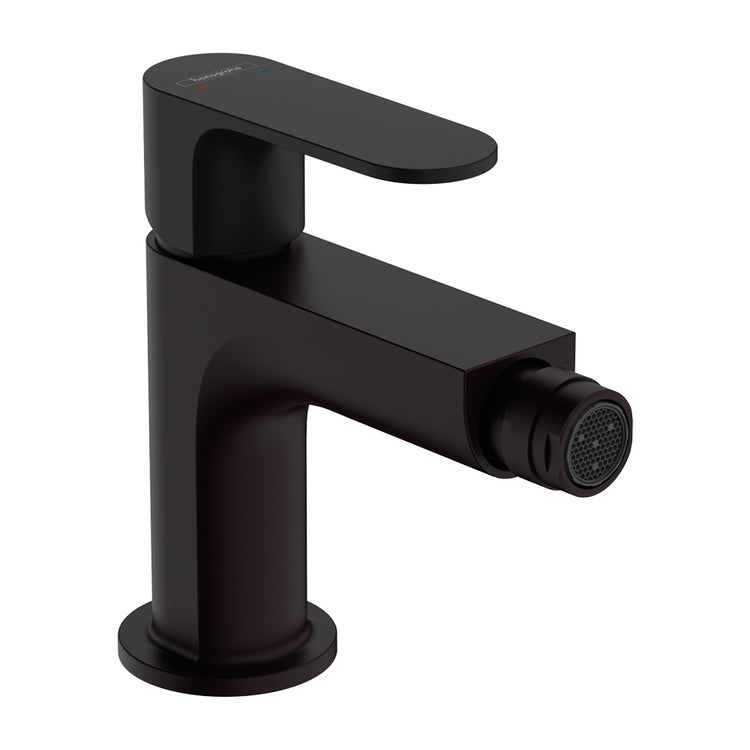 Hansgrohe Einhebel-Bidetmischer mit Kunststoffabfluss, schwarze matte Lackierung REBRIS S 72210670