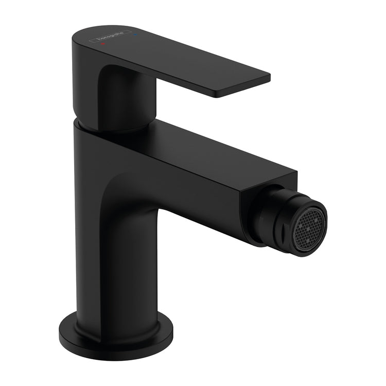Hansgrohe Einhand-Bidetmischer, mit Ablauf aus Kunststoff, Farbe Schwarz, matt REBRIS E 72211670