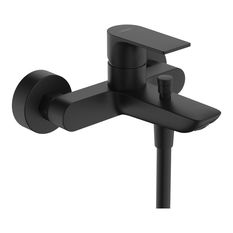 Hansgrohe Einhebel-Wannenmischer mit Umsteller, Schwarz matt REBRIS E 72450670