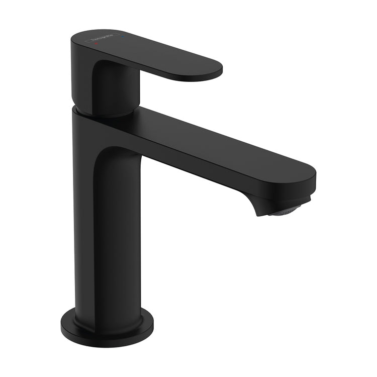 Hansgrohe Einhandmischer H. 17 cm, für Waschbecken, mit Ablauf, Farbe Schwarz matt REBRIS S 72517670