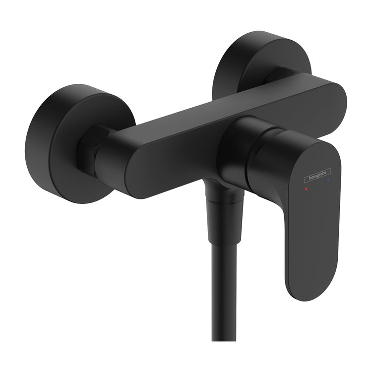 Hansgrohe Einhebelmischbatterie außen für Dusche, ohne Schlauch und Duschkopf, Farbe Schwarz matt REBRIS S 72640670