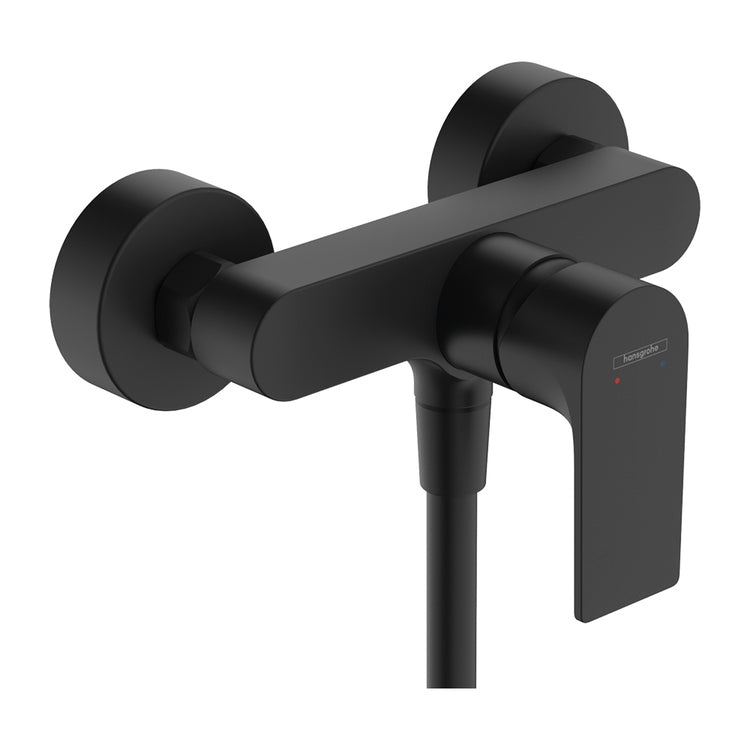 Hansgrohe Einhebel-Außenmischer für Dusche, ohne Schlauch und Handbrause, Schwarz matt REBRIS E 72650670