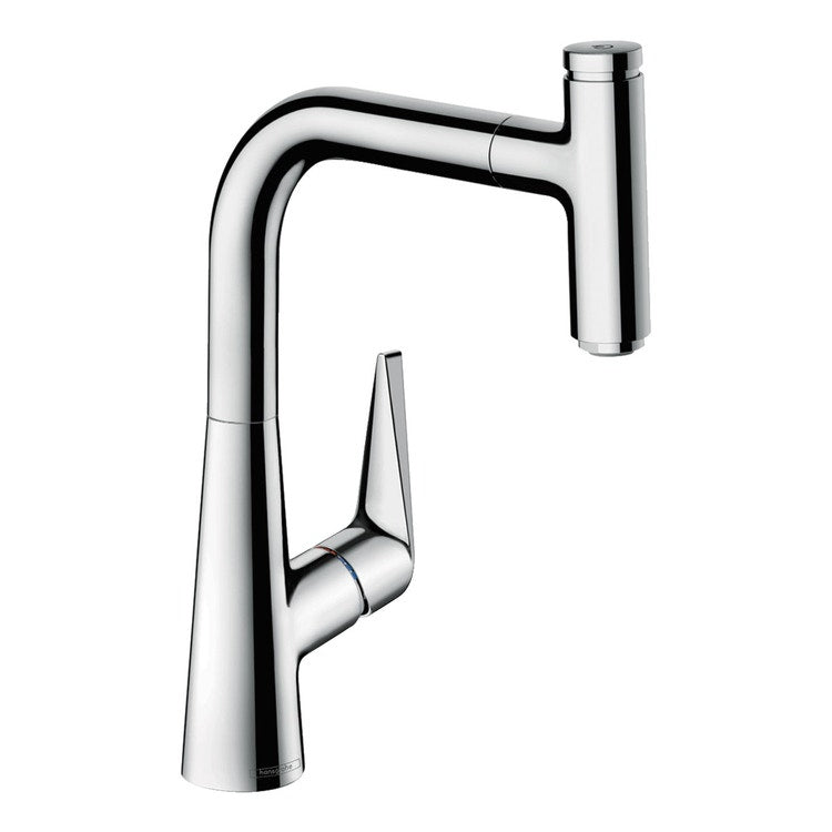 Hansgrohe Einhebel-Küchenmischer 220, mit ausziehbarem Auslauf, Chromoberfläche M51 72822000