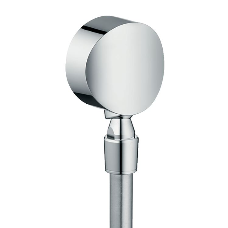 Hansgrohe Wandauslass mit Rückflussverhinderer und Schwenkgelenk, Chromoberfläche FIXFIT 27506000