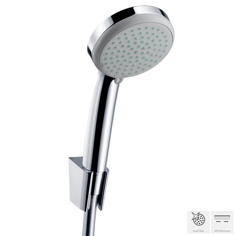 Hansgrohe Duschset verstellbare Duschhalterung mit 125 cm Duschschlauch, Chromoberfläche CROMA 100 27592000