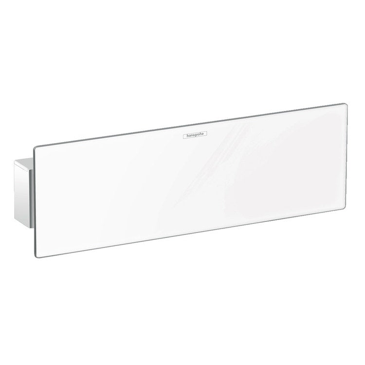 Hansgrohe Duschstütze Porter 300 mit Wandhalterung als Ablage, Chrom- und Weiß-Finish FIXIFT 26456400