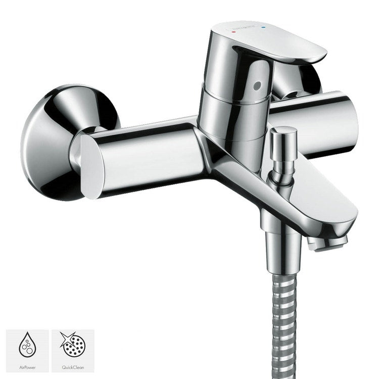 Hansgrohe Einhebel-Wannenmischer außen, Chromoberfläche FOCUS 31940000
