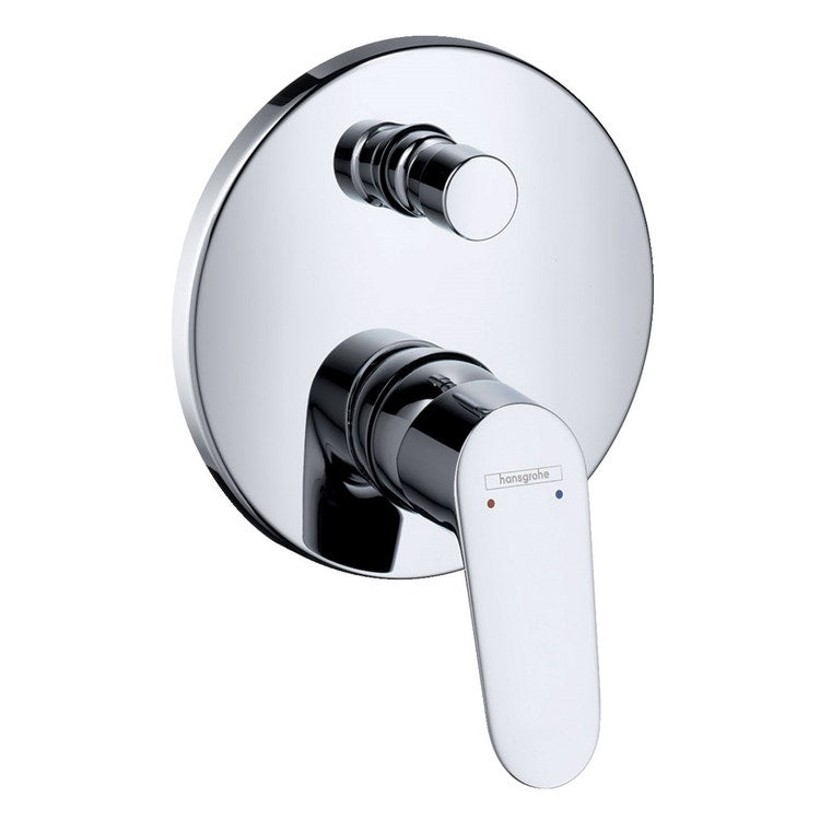Hansgrohe Einhebel-Wannenmischer, Einbau, mit Rückflussventil, Chromoberfläche FOCUS 31946000