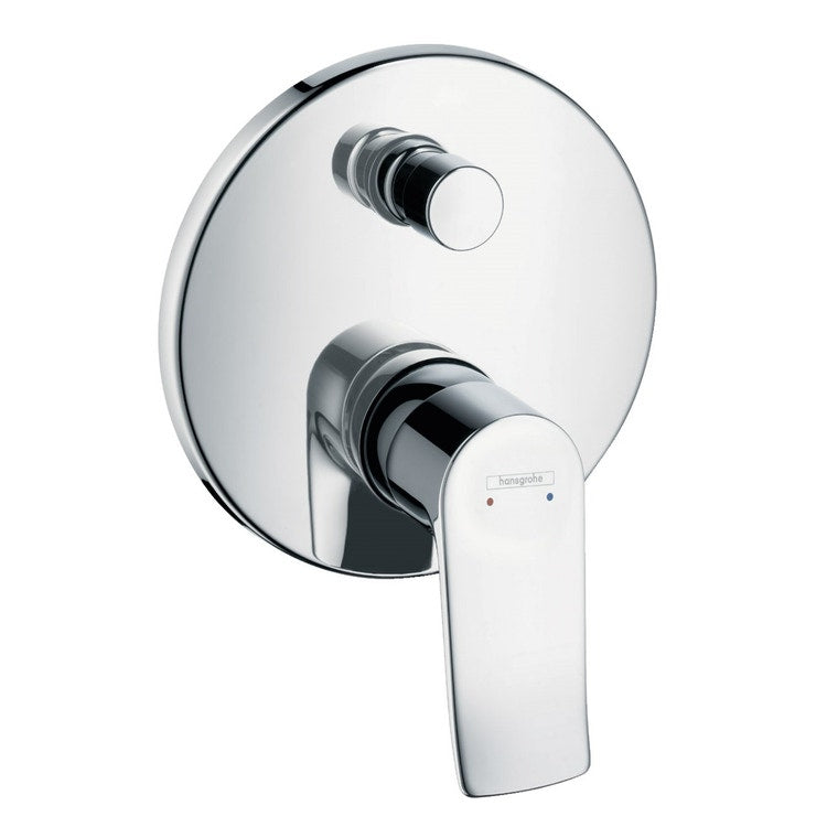 Hansgrohe Einhebel-Wannenarmatur, Einbau, Chromoberfläche METRIS 31493000