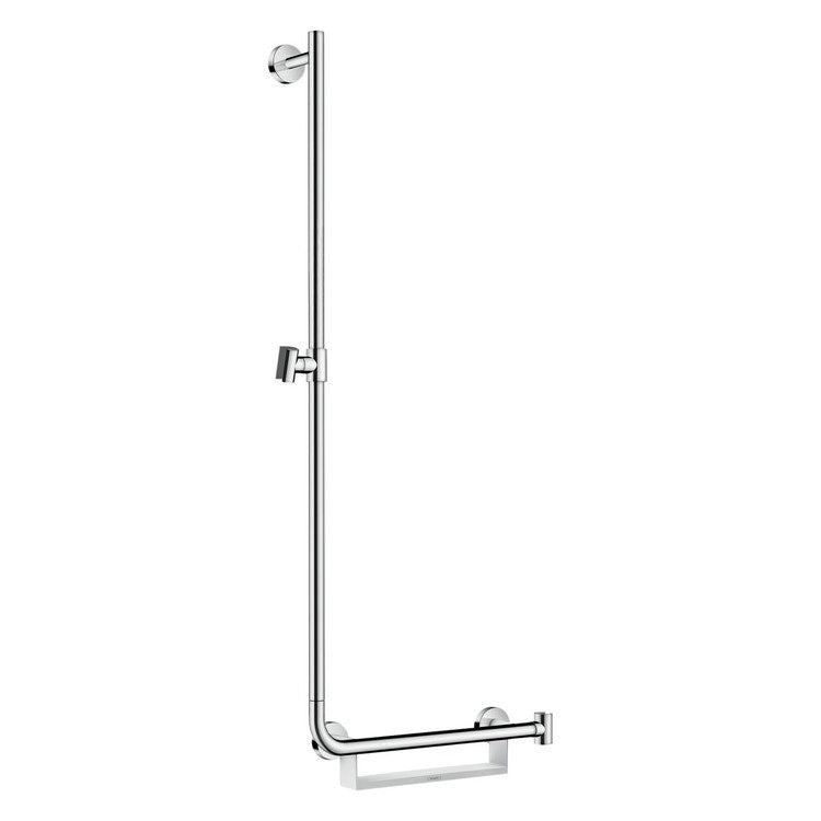 Hansgrohe Duschstange Comfort 110 cm, links, Chrom- und Weißfinish UNICA 26403400