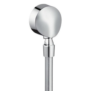 Hansgrohe Wandauslass mit Rückflussverhinderer und Schwenkgelenk, Chromoberfläche FIXFIT 27505000