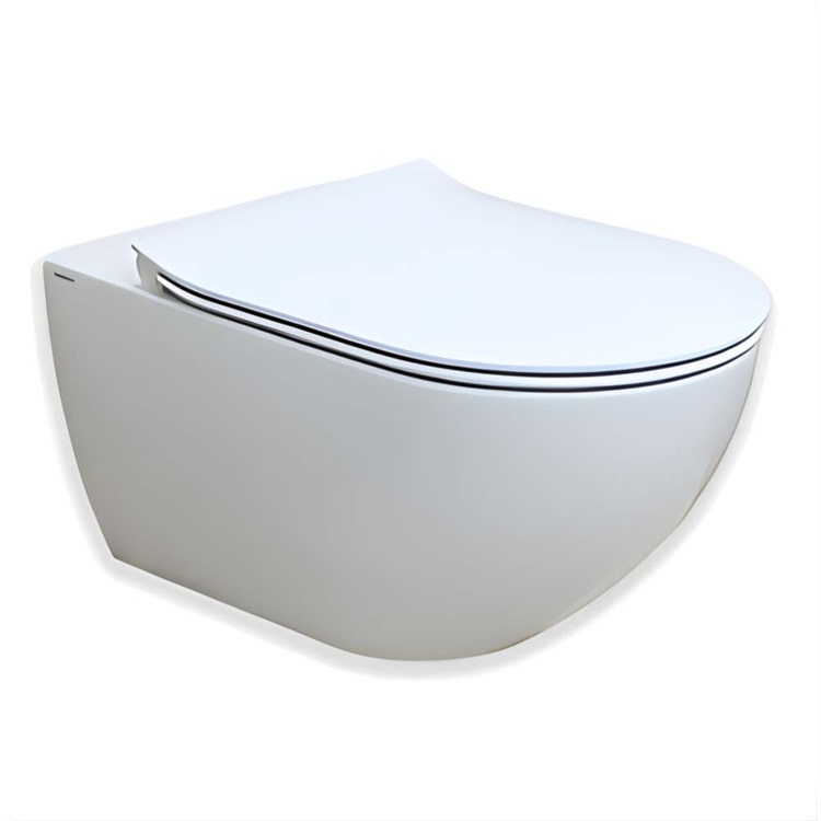 Hatria Wandhängendes WC Pure Vortex, ohne Befestigungsflansch, ohne Sitz, Weiß, matte Oberfläche CENTRICA A0Y9DE25