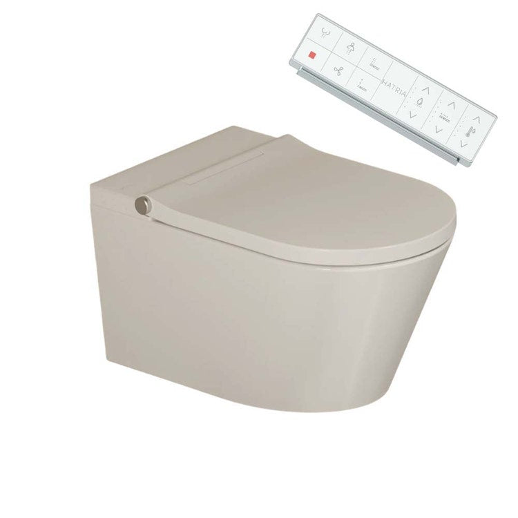 Hatria Wandhängendes WC mit automatischer Spülung, mit beheiztem Sitz, Weiß, glänzende Oberfläche 00Y9D301