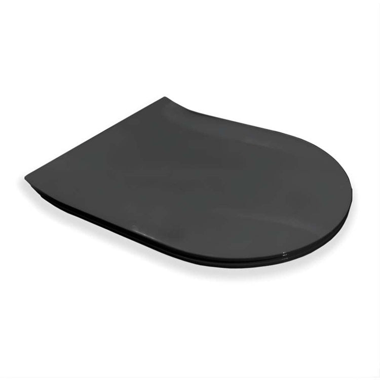 Hatria Sitz aus duroplastischem Material mit langsamer Absenkung, Schwarz matt FUTURA/CENTRICA 00Y9D502