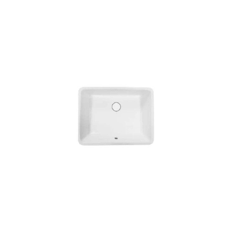 Hatria Unterbauwaschbecken 50 x 38 cm, ohne Loch, mit Überlauf, Weiß, glänzende Oberfläche BAHIA 13 BH0500380010TU0