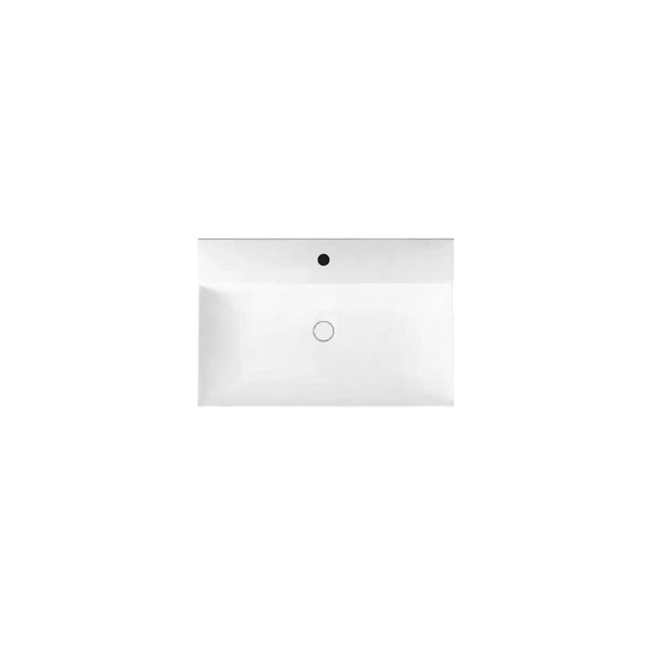 Hatria Wandhängendes Waschbecken 60 x 46,5 cm, einloch, mit Überlauf, Weiß, glänzende Oberfläche BAHIA 13 BH0600465011TS0