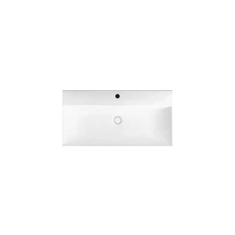 Hatria Wandhängendes Waschbecken 80 x 36,5 cm, einloch, mit Überlauf, Weiß, glänzende Oberfläche BAHIA 13 BH0800365011TS0