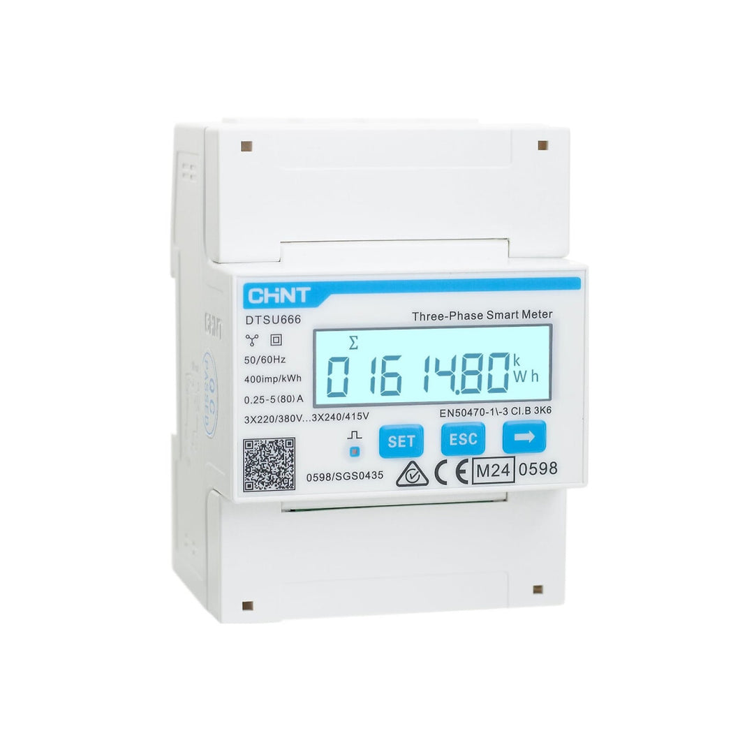 Smart Meter Stromzähler 3‑Phasen CT‑basiert 0,25–5(80)A Modbus‑RTU RS485 | CHINT