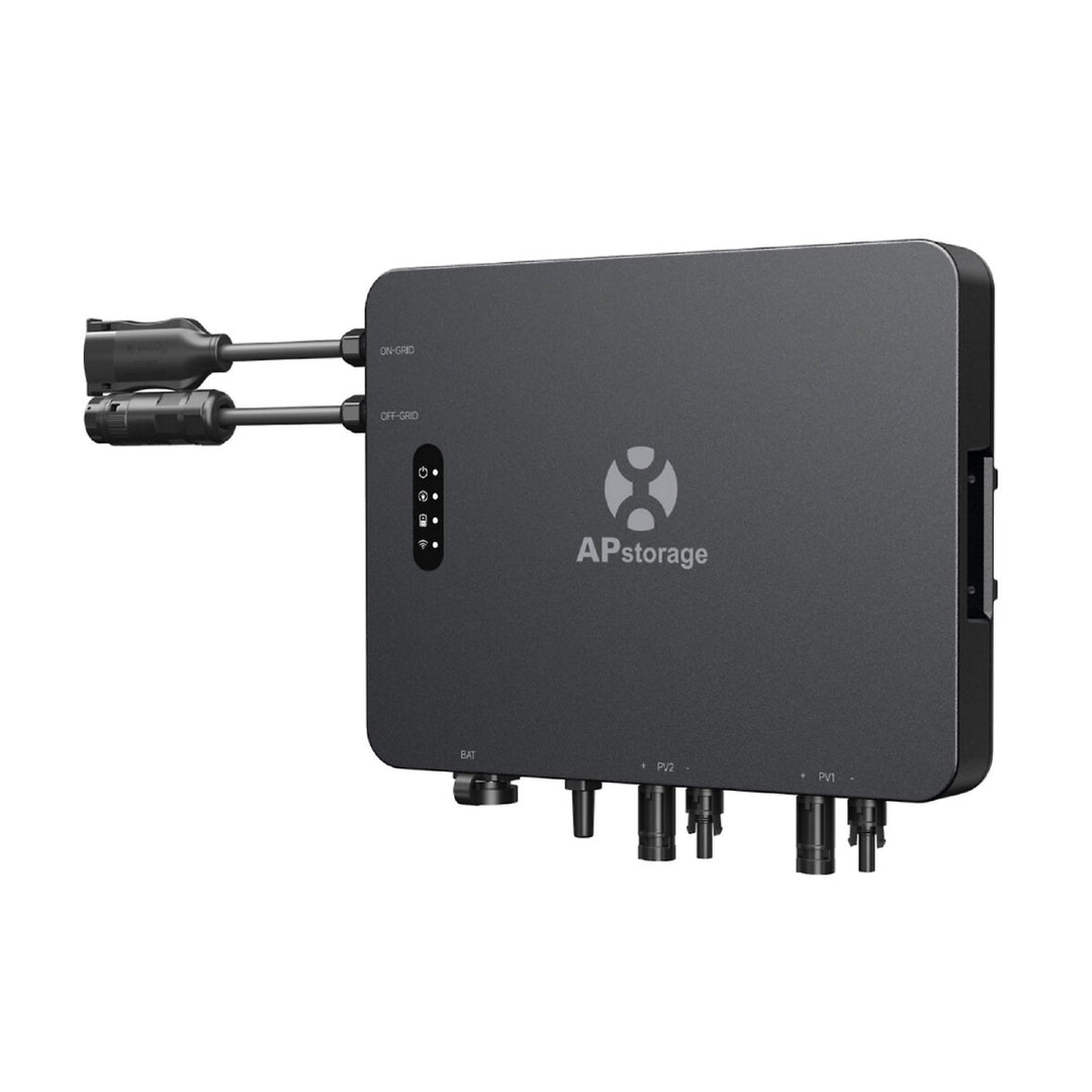 Wechselrichter Niedervolt, 1,2 kW, Ph:1, Notstromfähig: ja, Off-Grid - 1200W Balkonkraftwerk Hybrid-Mikrowechselrichter 2 MPP Tracker Bluetooth + Wifi