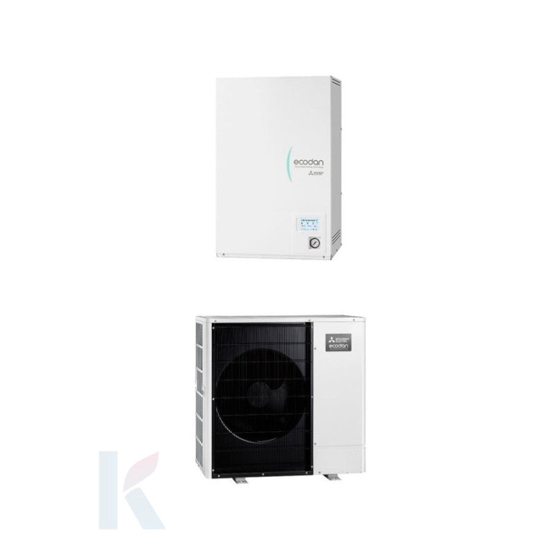 Solarics Mitsubishi PUZ-WZ90VAA + Erpx-VM2E – Wärmepumpe set Hydrosplit Mural Einphasig R290
