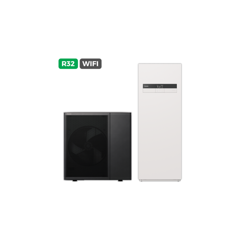 Solarics Panasonic KIT-AXC09K9E8AN – Aquarea T-CAP All-in-One 185L Dreiphasen-Wärmepumpen-Set der K-Serie mit elektrischer R32-Anode