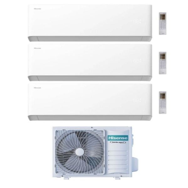 Hisense Klimaanlage Uni HB Trialsplit 7000+7000+9000 Inverter R-32 WLAN A++/A+ 3AMW52U4RJC