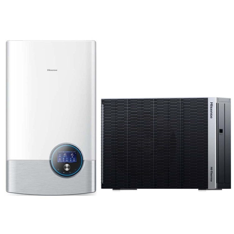 Hisense Hydro-Split-Wärmepumpe, Luft-Wasser für Heizung, Kühlung und Warmwasserbereitung, Innen- und Außengerät 8 kW HI-THERMA II R290 AHW-080HCPB1+AHM-100HCWBAA