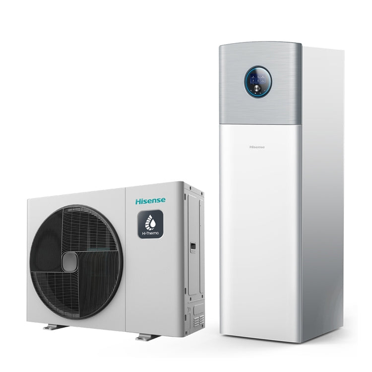 Hisense Dreiphasige Luft-Wasser-Split-Wärmepumpe für Heizung, Kühlung und Warmwasserbereitung, Speicher 230 l, Innengerät und Außengerät 16 kW HI-THERMA INTEGRA AHS-160HEDSAA-23+AHW-160HEDS1