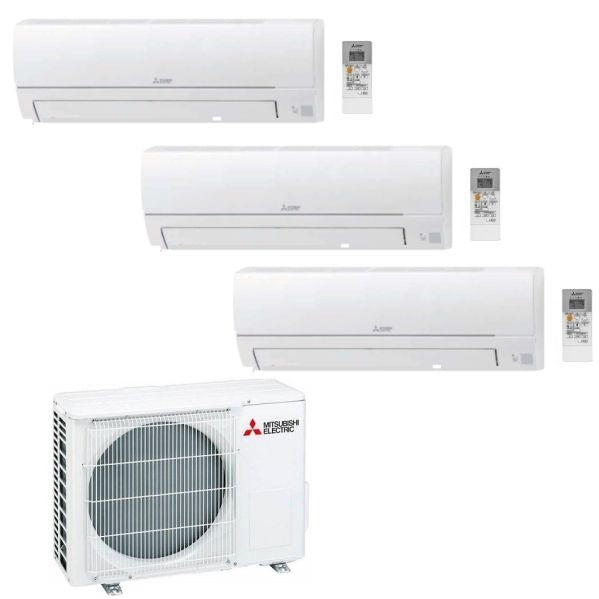 Mitsubishi Klimagerät HR Trial Split 9000+12000+12000+MXZ-3HA50VF Inverter HR9-12-12