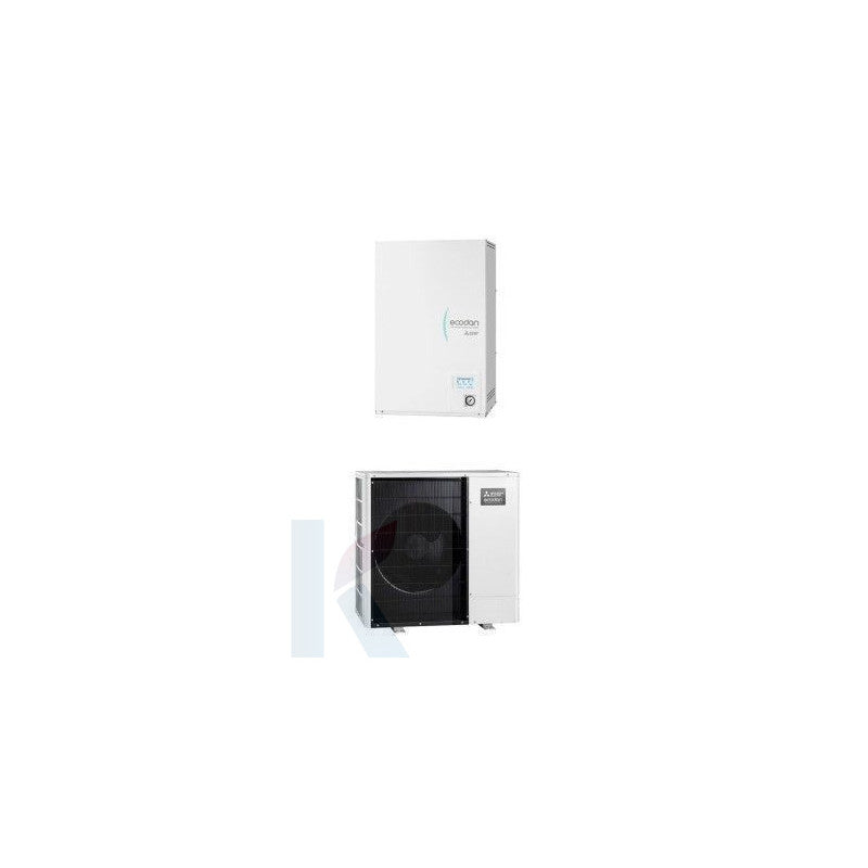 Solarics Mitsubishi PUZ-SWM100VAA + Ersf-VM2E – Wärmepumpe set Split Hydrobox Mural Einphasig R32