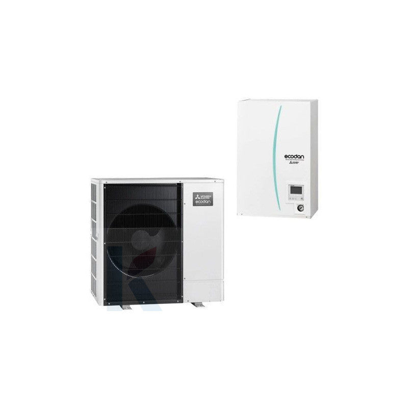 Solarics Mitsubishi PUZ-SWM140YAA + Ersf-VM2E – Wärmepumpe set Split Hydrobox Mural Dreiphasig R32