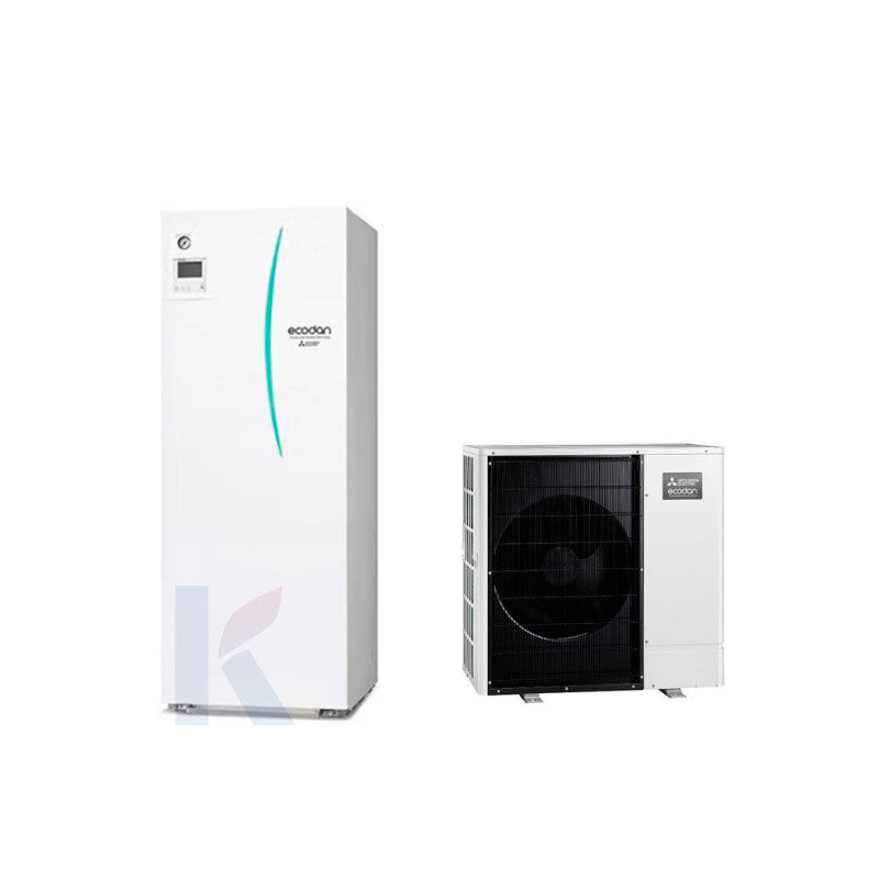 Solarics Mitsubishi PUZ-WZ90VAA-W + ERPT20X-VM2E – Wärmepumpe set Hydrosplit DUO 200L Einphasig R290