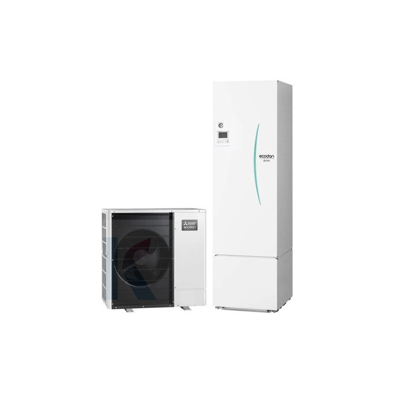 Solarics Mitsubishi PUZ-WZ115VAA-W + ERPT30X-VM2EE – Wärmepumpe set Hydrosplit DUO 300L Einphasig R290